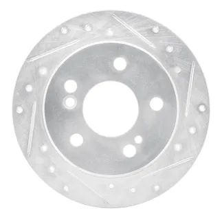 R1 Concepts EDZ-63015R Brake Rotor Drilled and Slotted Silver